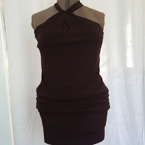 Chocolate brown party dress